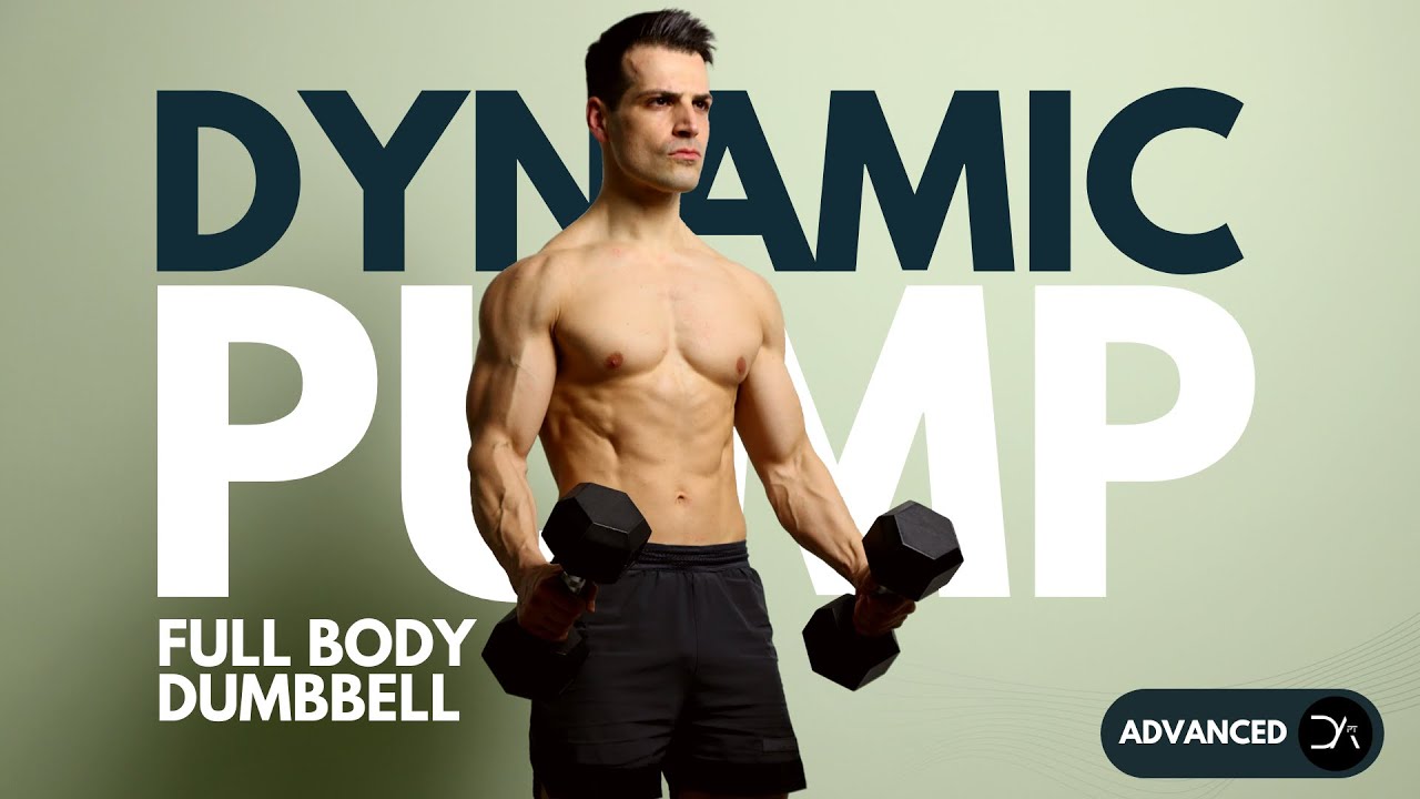 40 min DYNAMIC Full Body Dumbbell Workout | Combination Moves + ABS