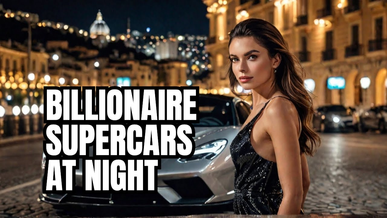 MONACO'S BILLIONAIRE LADY SHOWS OFF HER DREAM SUPERCARS AT NIGHT!