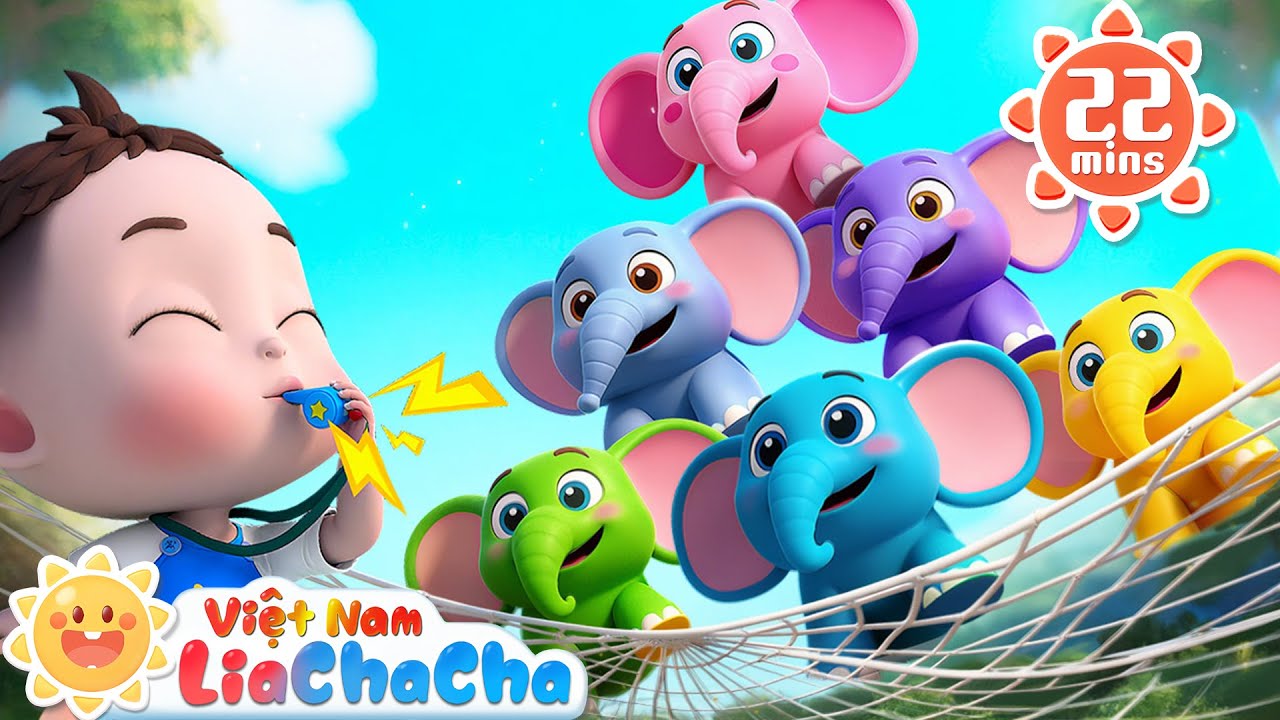 🐘 Mười chú voi nhảy trên mạng nhện | Cùng đếm đến 10 | LiaChaCha - Ca Nhạc Thiếu Nhi Việt Nam