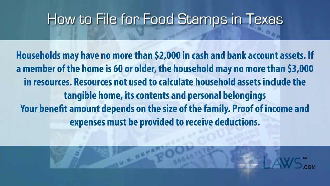 How to File for Food Stamps Texas