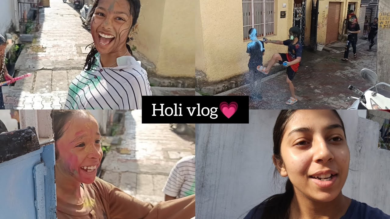 Holi vlog💗 | Bcho ne khoob Holi kheli Aaj😂 | Aaj firse kiya shoot🤌🏻 | Ridhima | Vlog