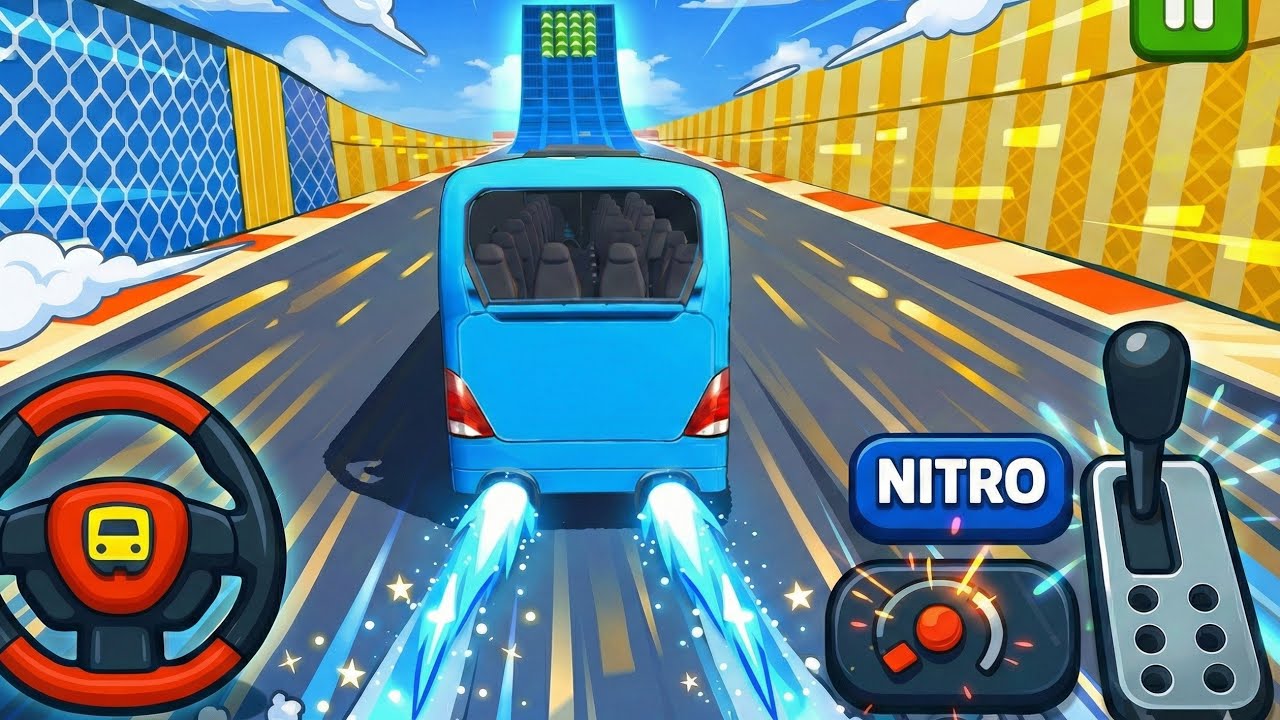 Impossible Giant Bus Mega Ramp Madness | Extreme Sky Stunts & Impossible Jumps Android Gameplay