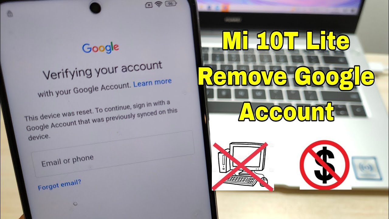 Xiaomi Mi 10T Lite 5G (M2007J17G), MIUI 13, Remove Google Account, Bypass FRP, Without PC.