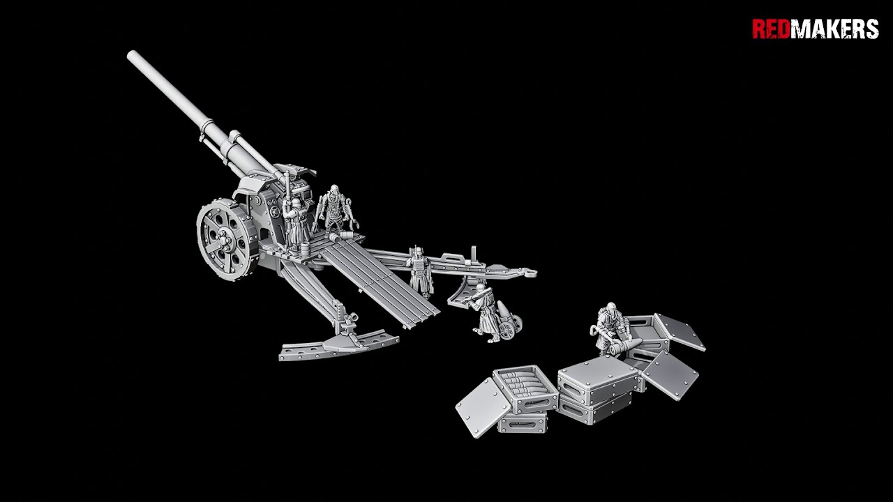 Earthshaker Cannon. Instructions for assembling a model for 3D printing.