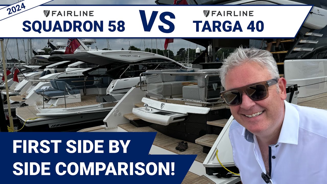Космические корабли? Первая схватка New Fairline Squadron 58 и New Fairline Targa 40!