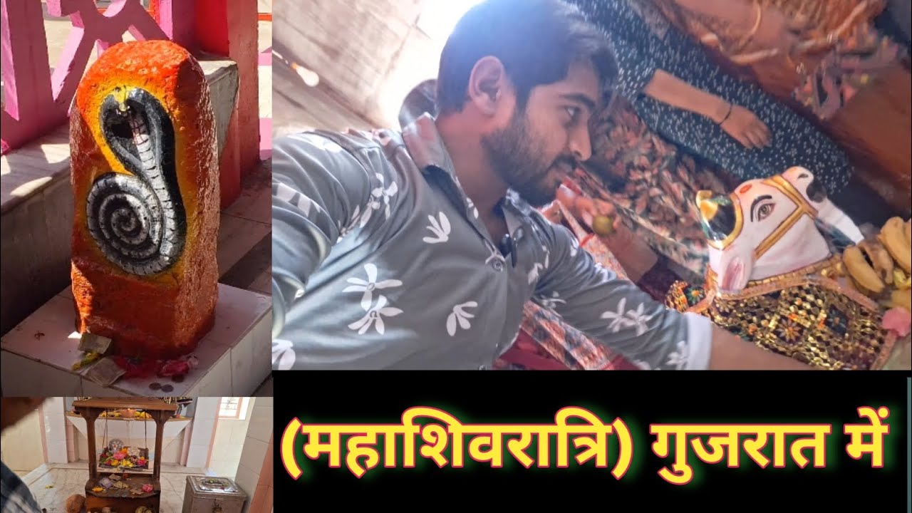 (महाशिवरात्रि) हर हर महादेव मैं जल चढ़ाने गुजरात के एक मंदिर में गया वहां हजारों की संख्या मे लोग