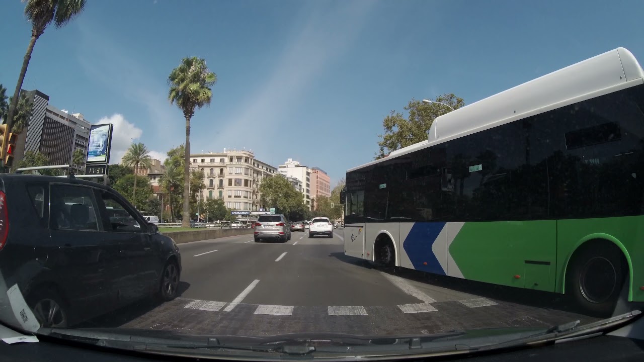 driving a car Palma de Mallorca - Auto fahren Palma de Mallorca, jazda samochodem po Palma Majorka