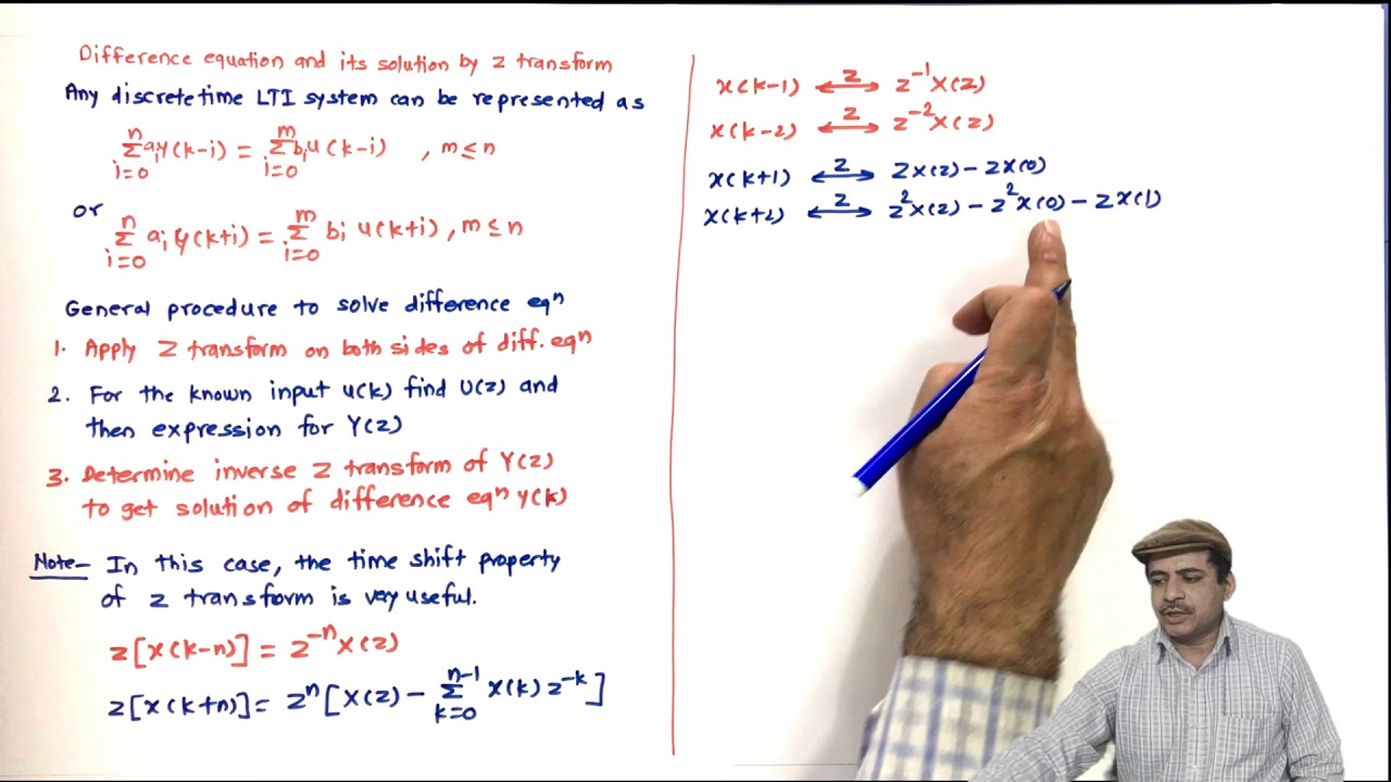L14 Difference equation and its solution by z transform method