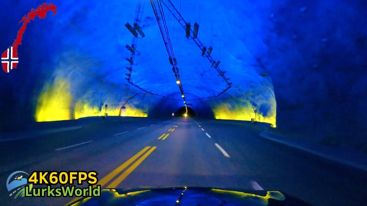 Longest Road tunnel in The World - Lærdal Tunnel - 4K60