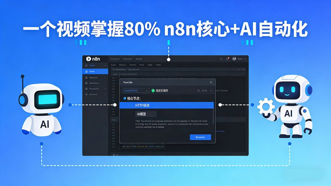 一个视频速通n8n的大部分功能