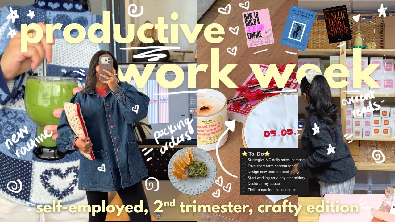 how I'm staying creatively productive this winter 💻🎨❄️ business owner, content creation, work vlog
