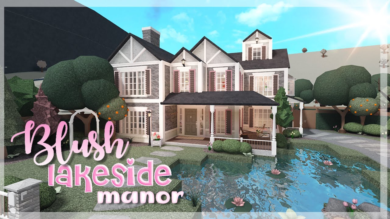 Blush Lakeside Manor | Bloxburg Speed Build