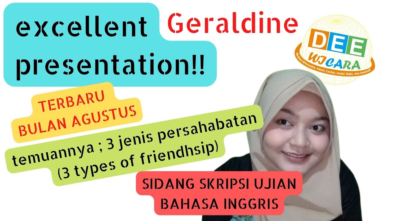Sidang Skripsi Ujian Bahasa Inggris, Skripsi nya menemukan 3 jenis persahabatan!!