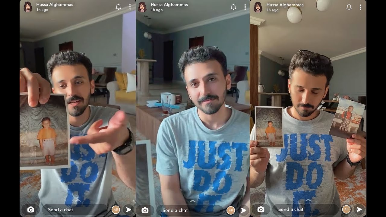 👼🏻🤣سناب حصه الغماس | عبدالله موب عاجبته صوره وشياكته ايام الطفوله