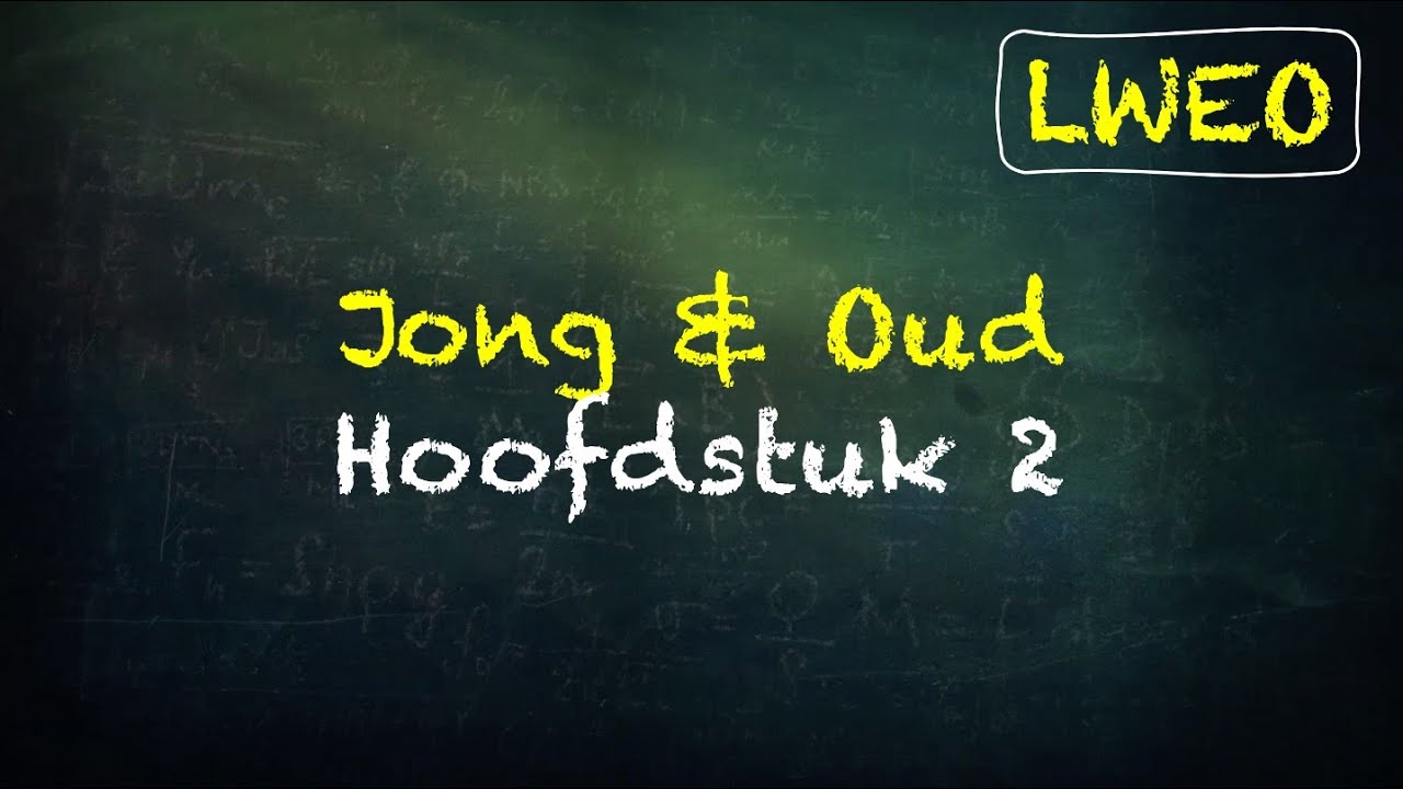 'Jong & Oud' LWEO Hoofdstuk 2 (ruilen over tijd) - economie havo