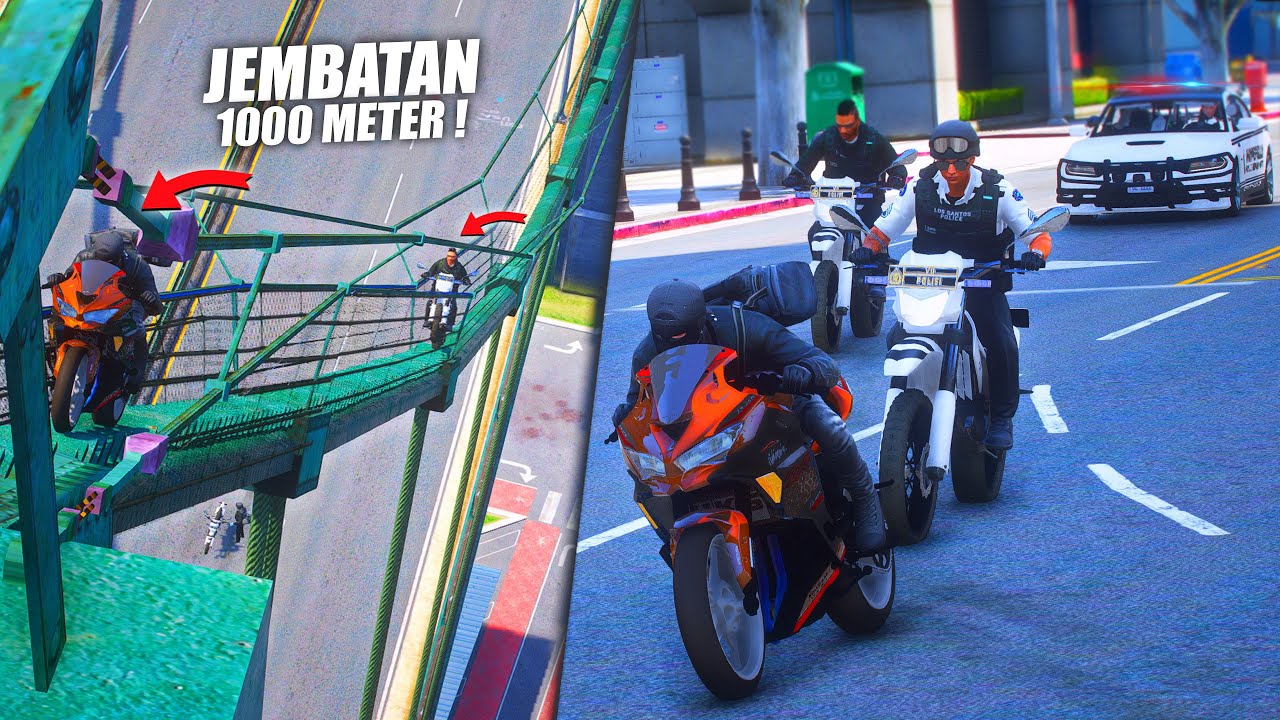 HOT PURSUIT ZX25R ! AKU MEMBUAT POLISI KEWALAHAN !!! GTA 5 ROLEPLAY