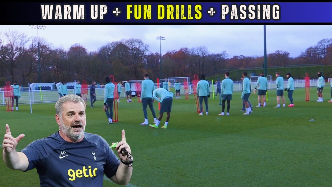Full Training Session Tottenham Hotspur by Ange Postecoglou