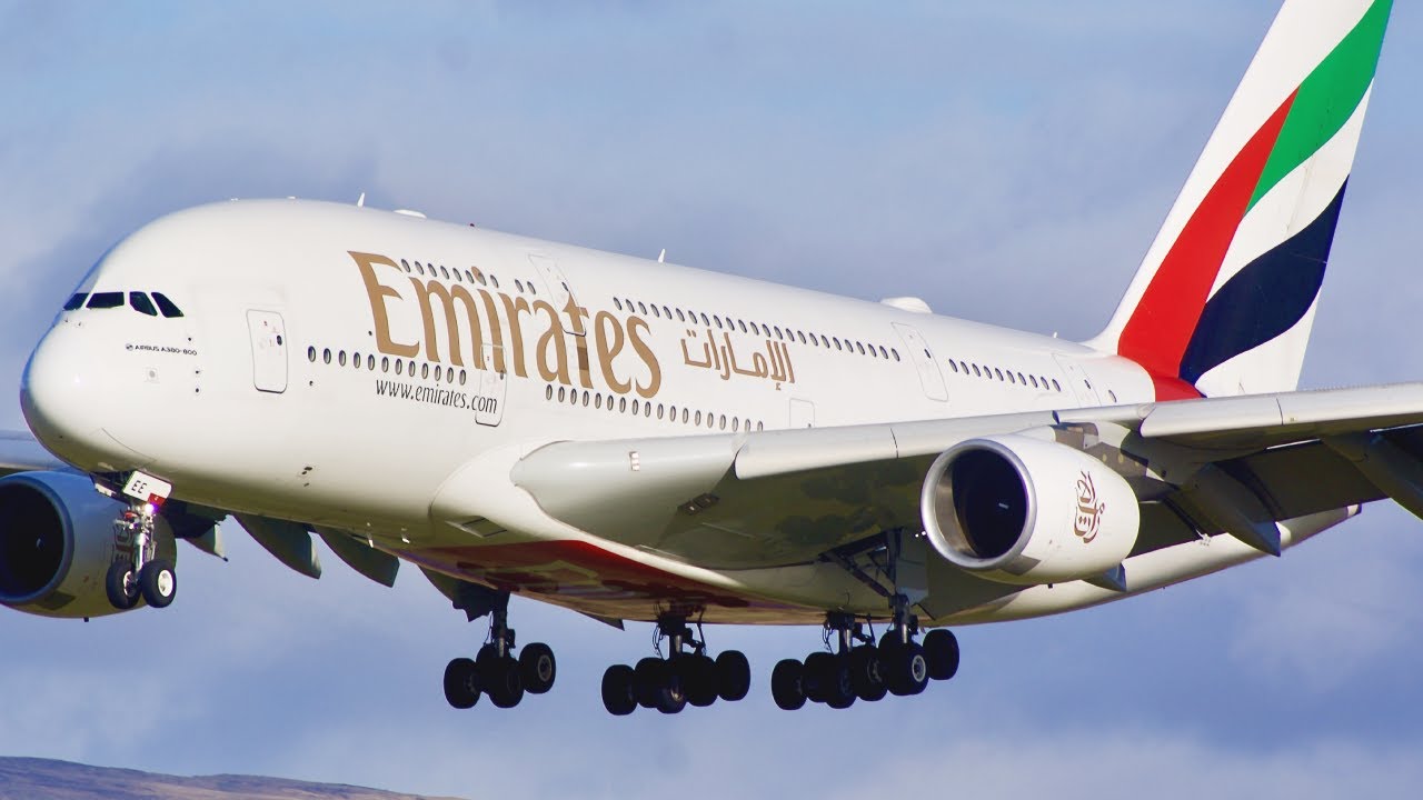 Sunny Emirates A380 Landing AND Takeoff | Glasgow Airport | JSM Aviation