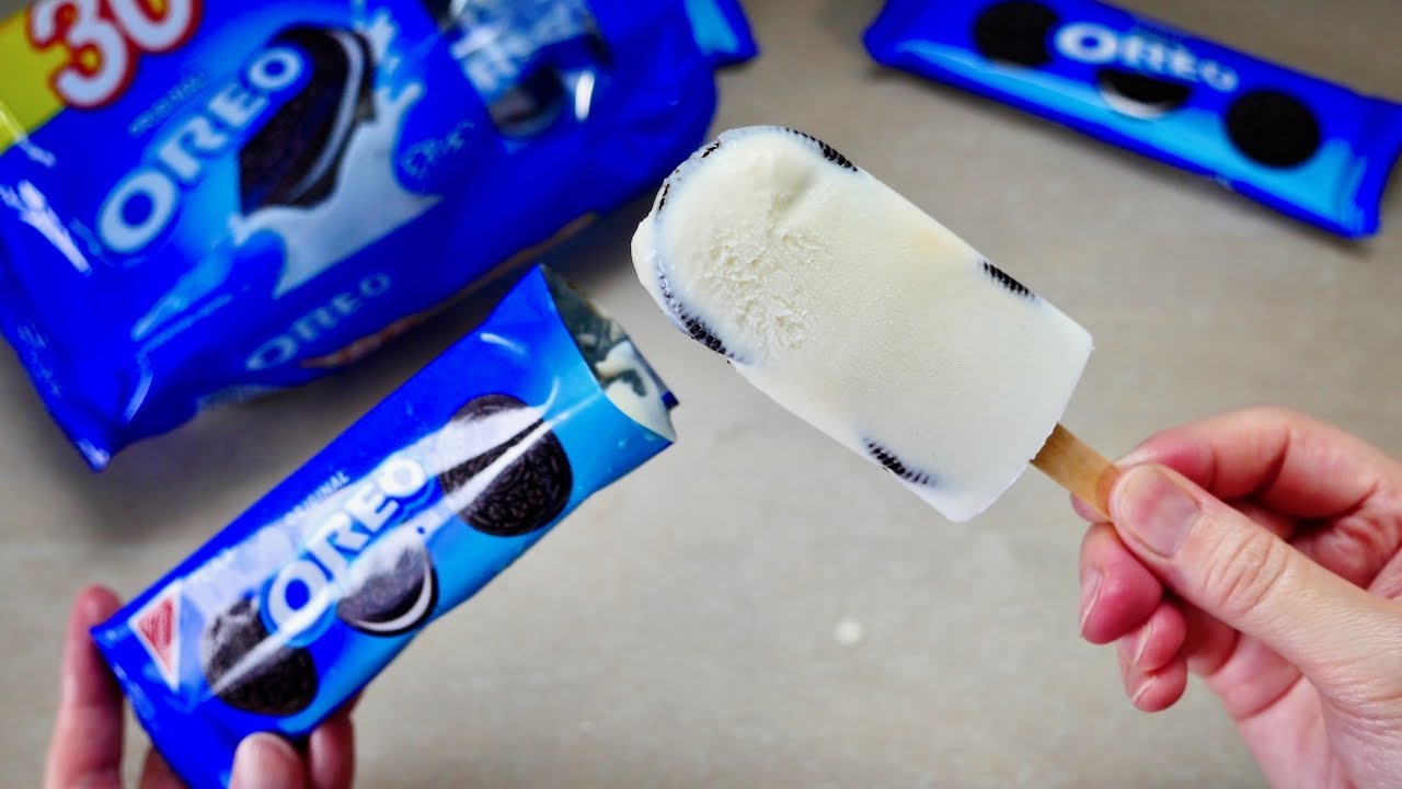 Oreo Popsicle without mold オレオでまるごとアイス オレオファミリーパック袋のまんまオレオアイスキャンディー