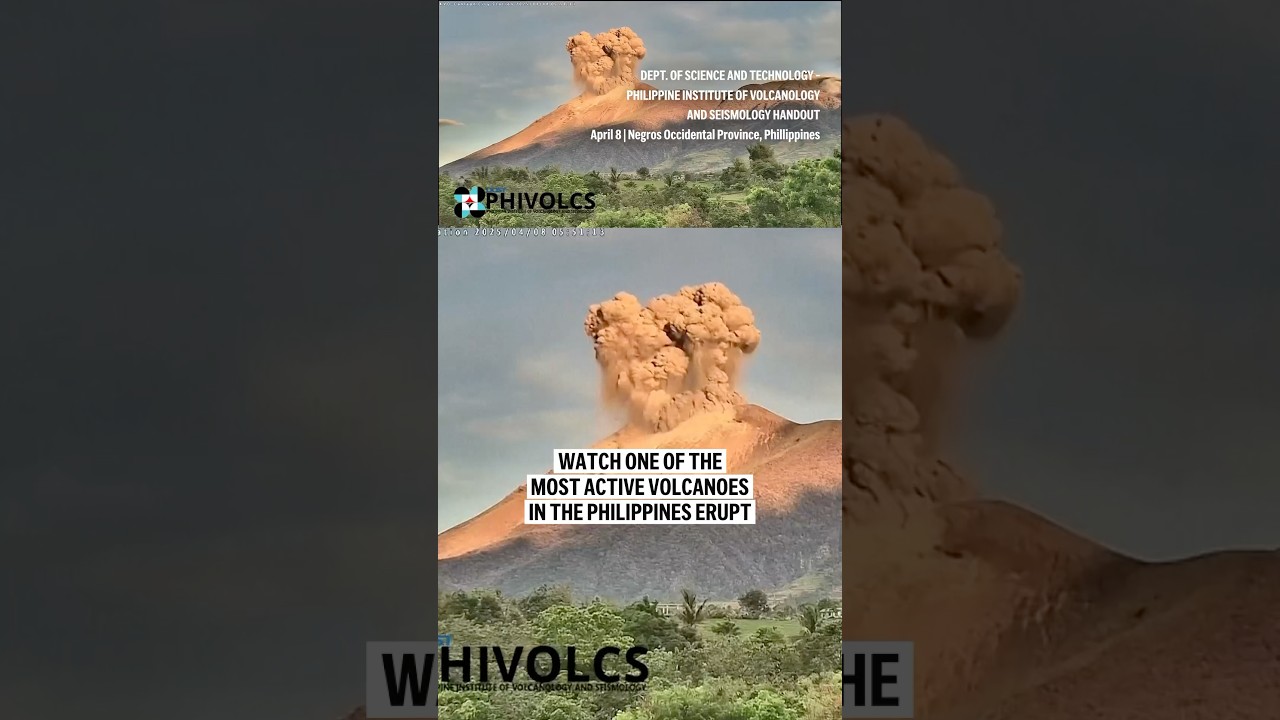 Watch one of the most active volcanoes in the Philippines erupt