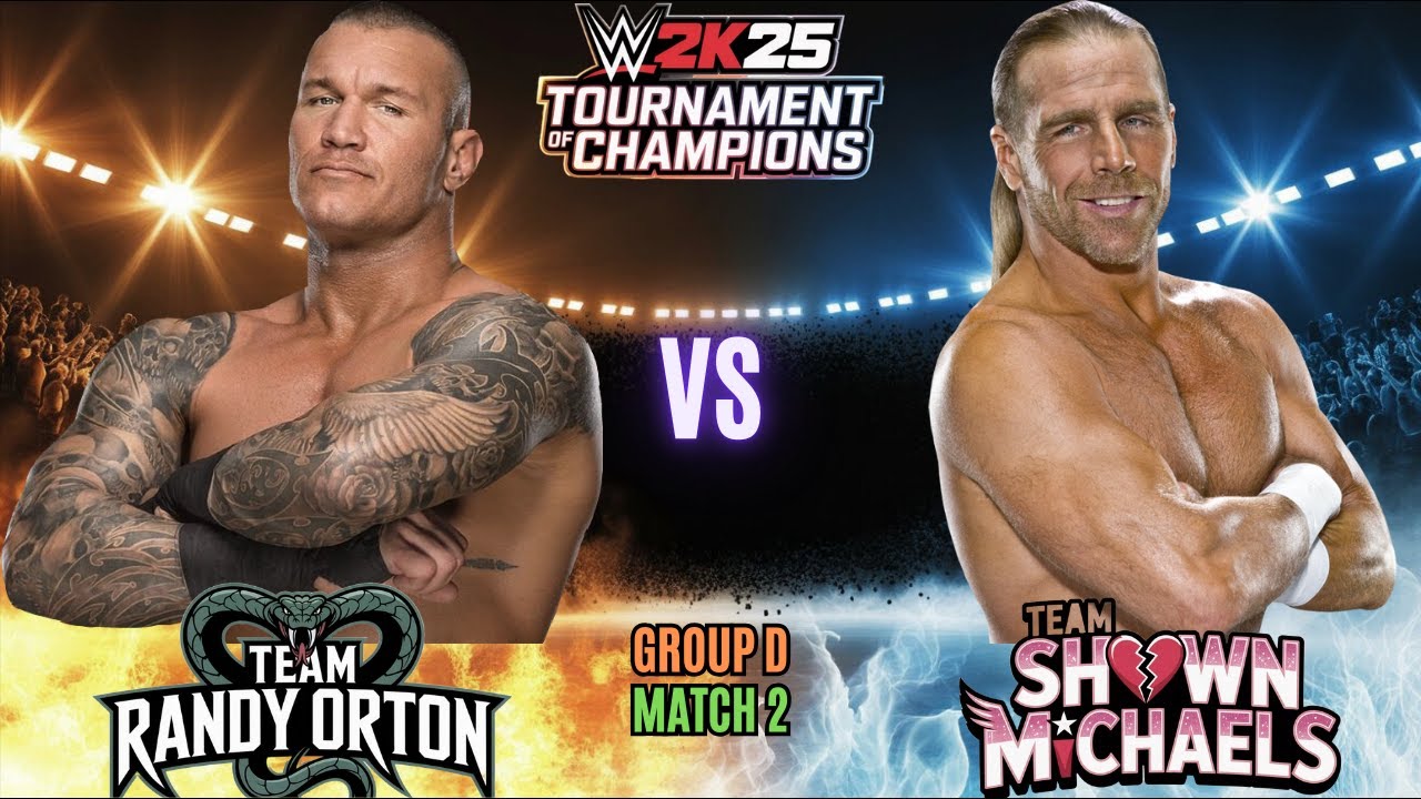 Team Randy Orton vs Team Shawn Michaels | WWE 2K25 Tournament of Champions | Group D | Match 2 |