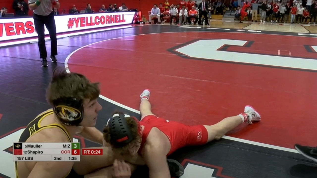 157lbs Meyer Shapiro (Cornell) vs Brock Mauller (MIssouri)