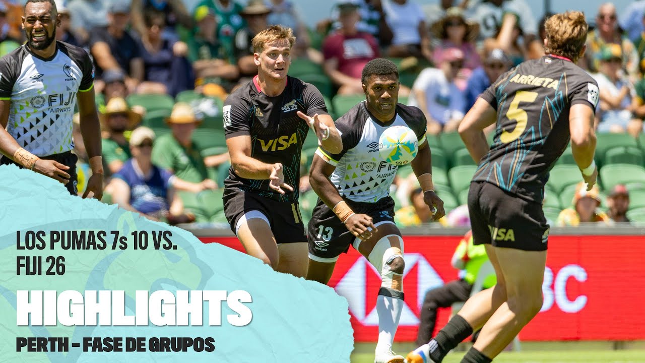 Highlights Los Pumas 7´s 10 vs Fiji 26 - Seven de Perth 2025/26 (GRUPOS)