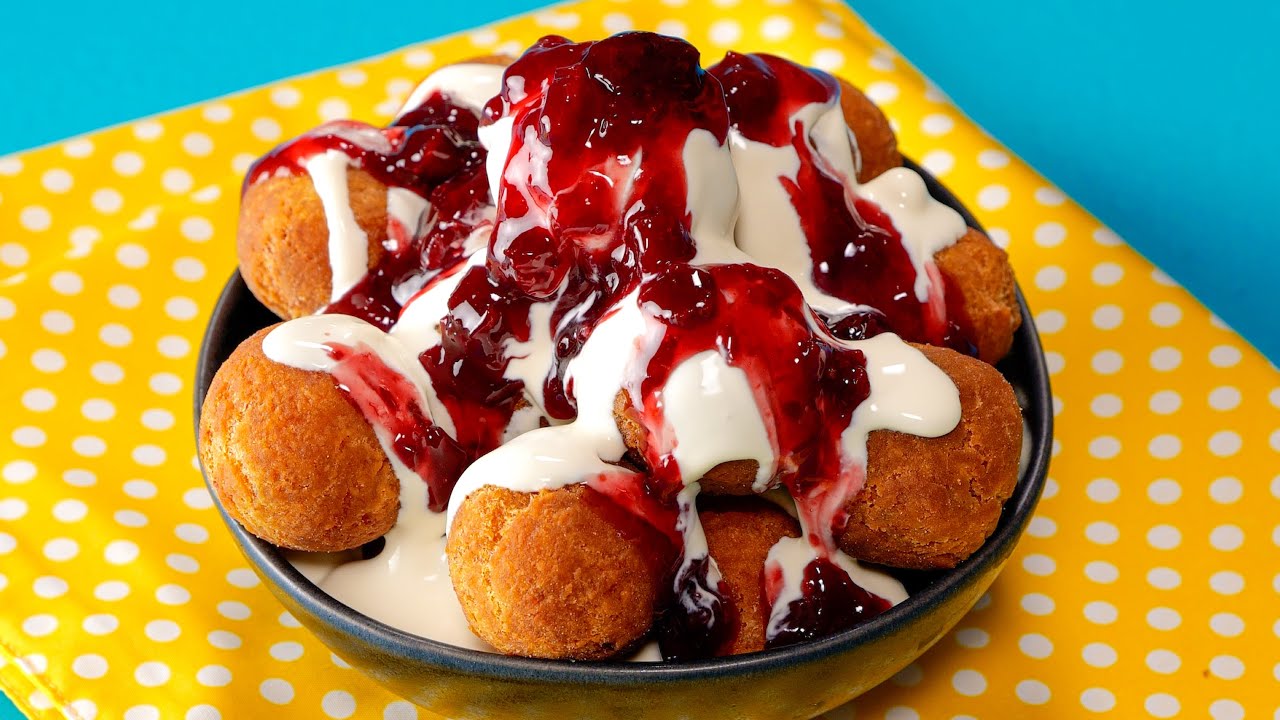 Mini papanași cu brânză dulce - Idei de rețete