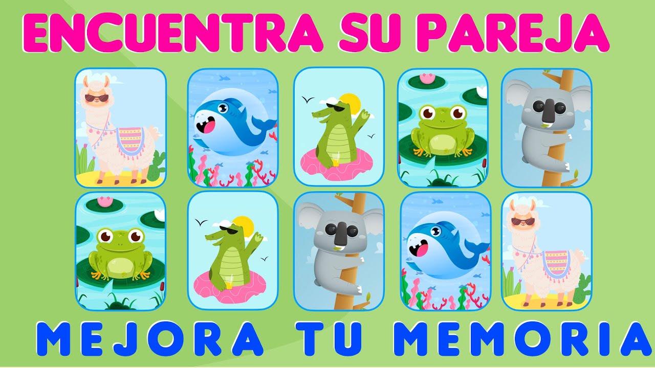 Encuentra la PAREJA 2 | Como mejorar tu MEMORIA Con 15 divertidos RETOS | MEMORAMA de Mente Maestra