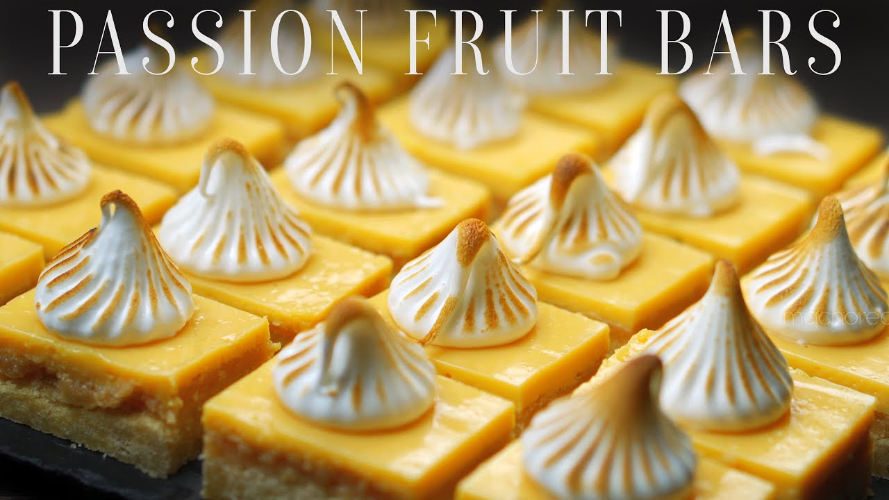 Passion Fruit Bars Recipe | passion fruit slices | Easy Tropical sweets