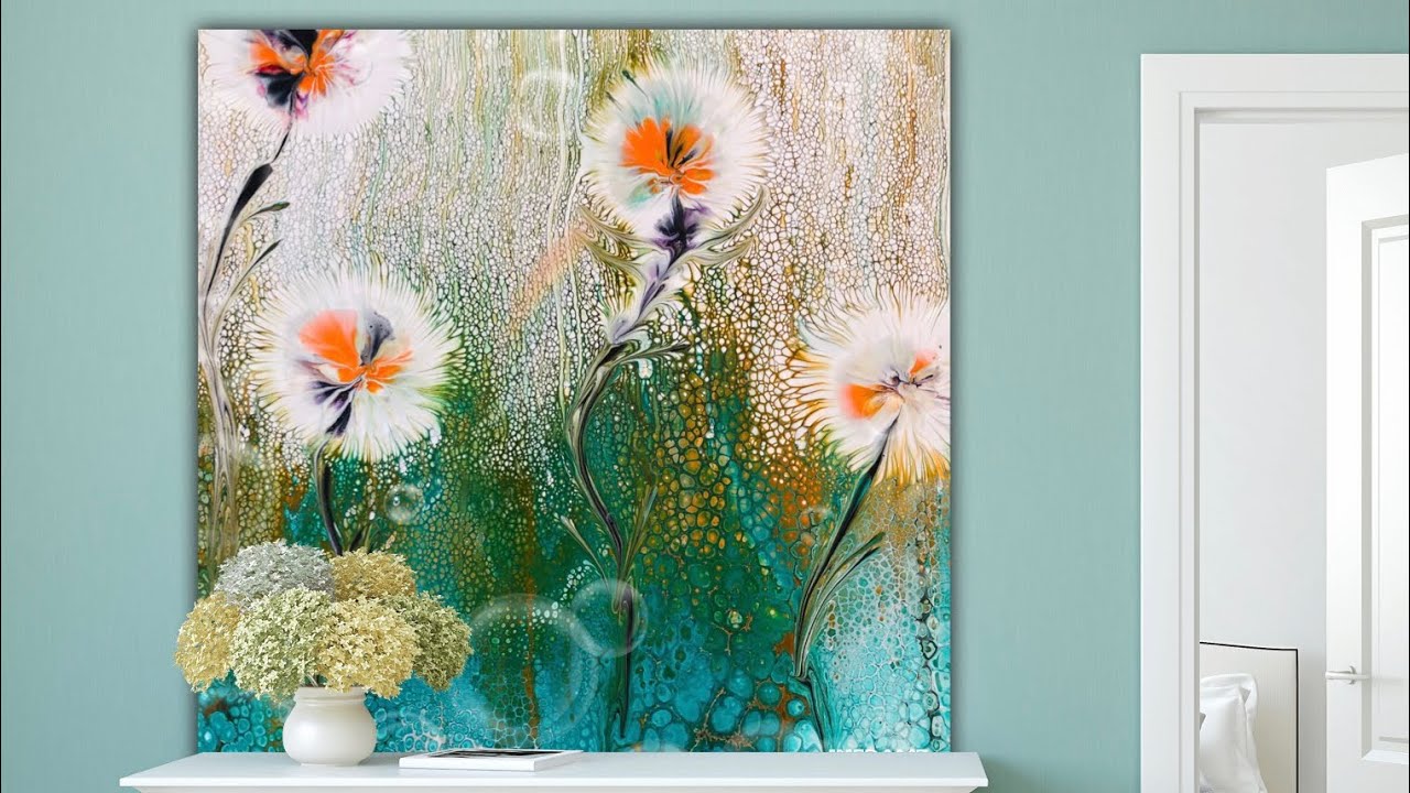 WOW WASN’T EXPECTING THAT~Acrylic pouring art~magic happens