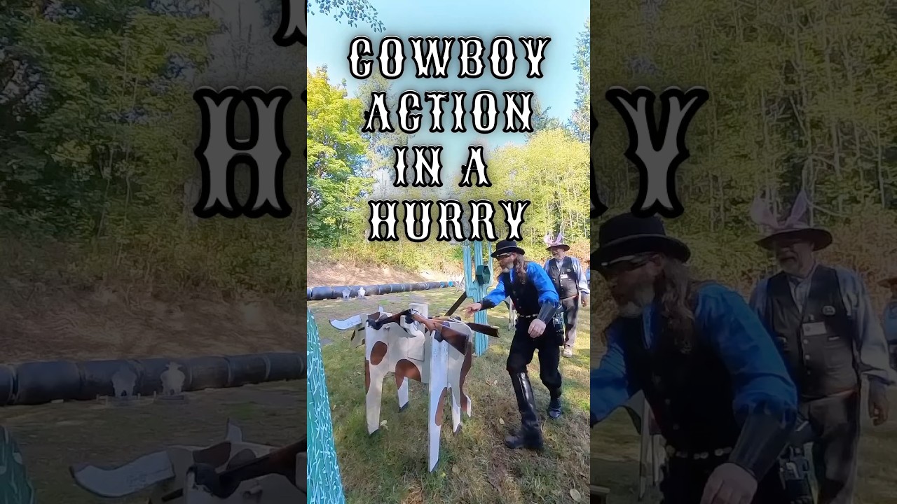 Cowboy Action Shooting, in a hurry! #jedigunfighter #cowboyactionshooting