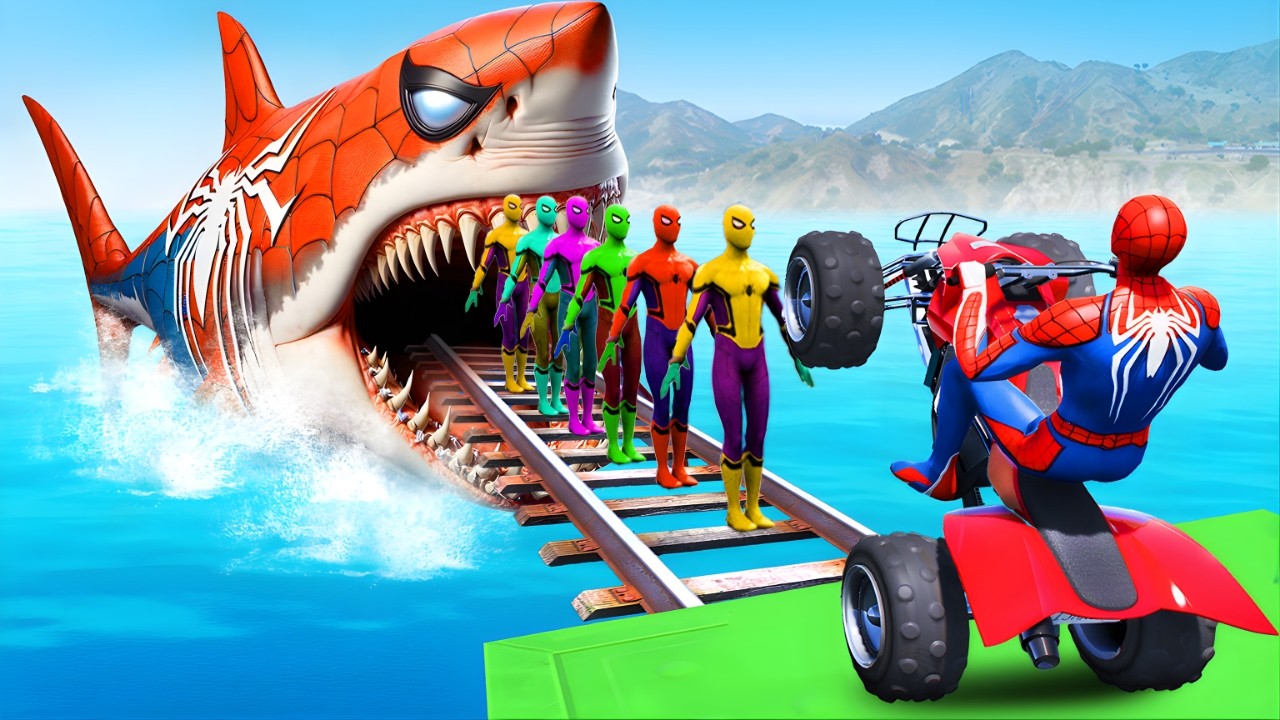 Rainbow Spider-Man Rescue fail Superheroes vs brainrot vs roblox funny moments GTA 5 superhero