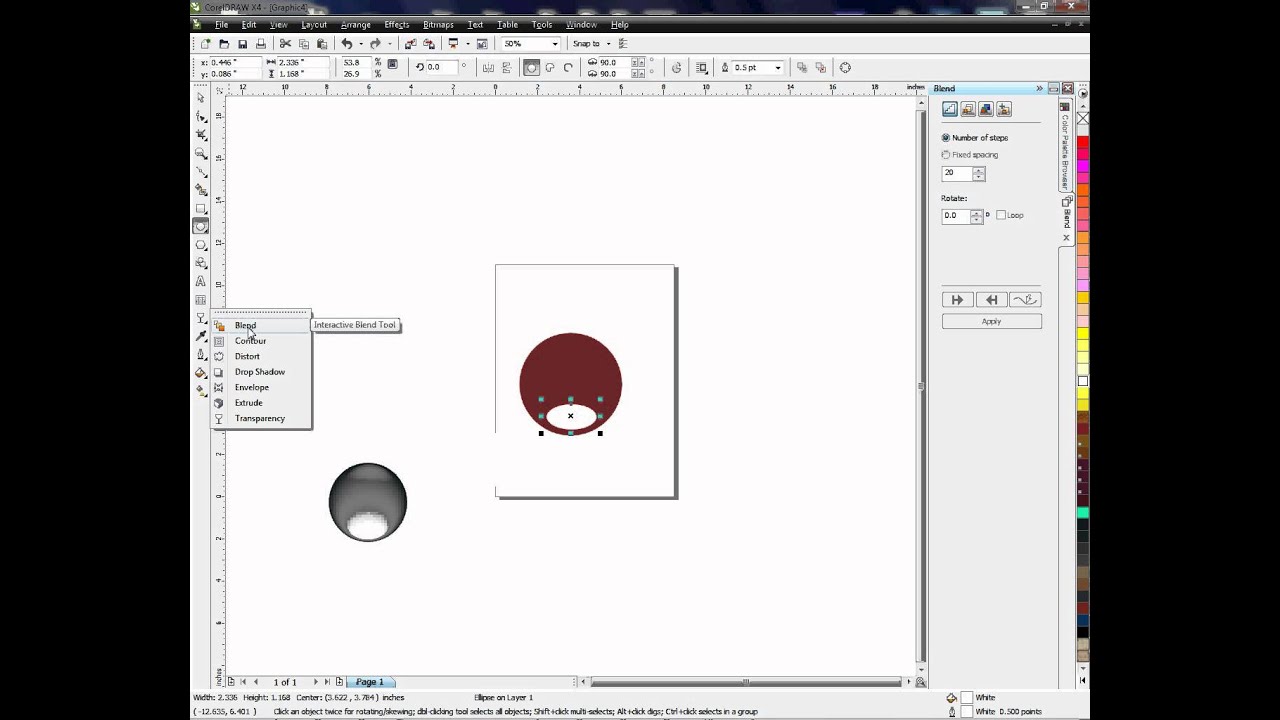 Using the Blend Tool in CorelDRAW for a Gloss Effect -