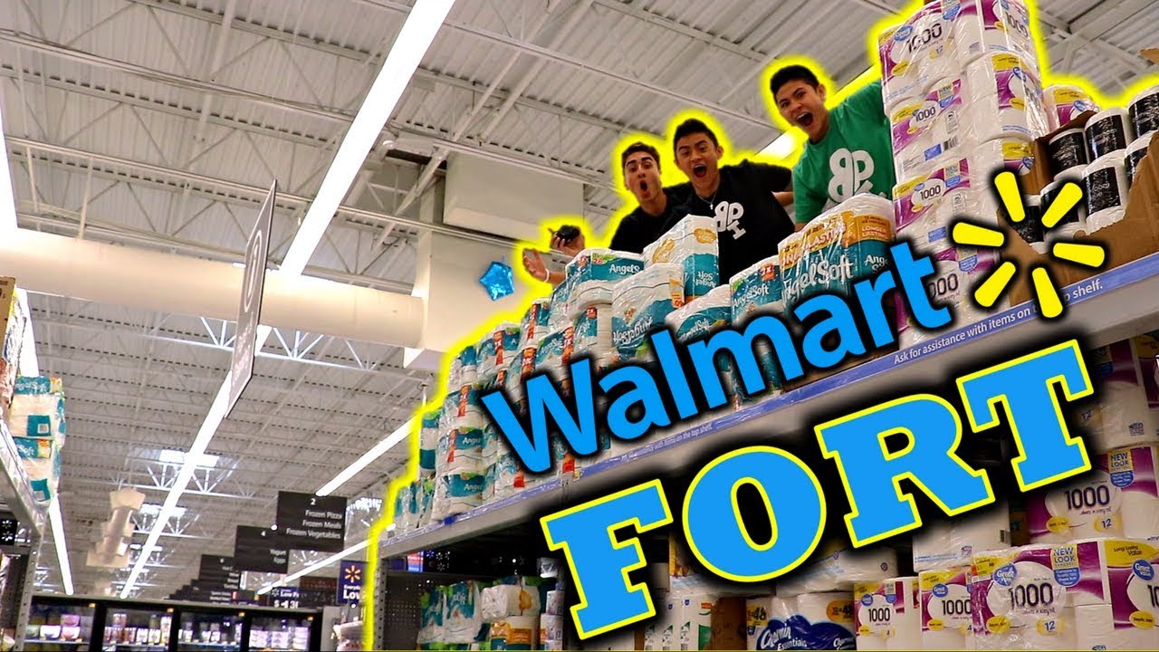 ТРЕХЪЯРУСНЫЙ ФОРТ ТУАЛЕТНОЙ БУМАГИ В WALMART!!