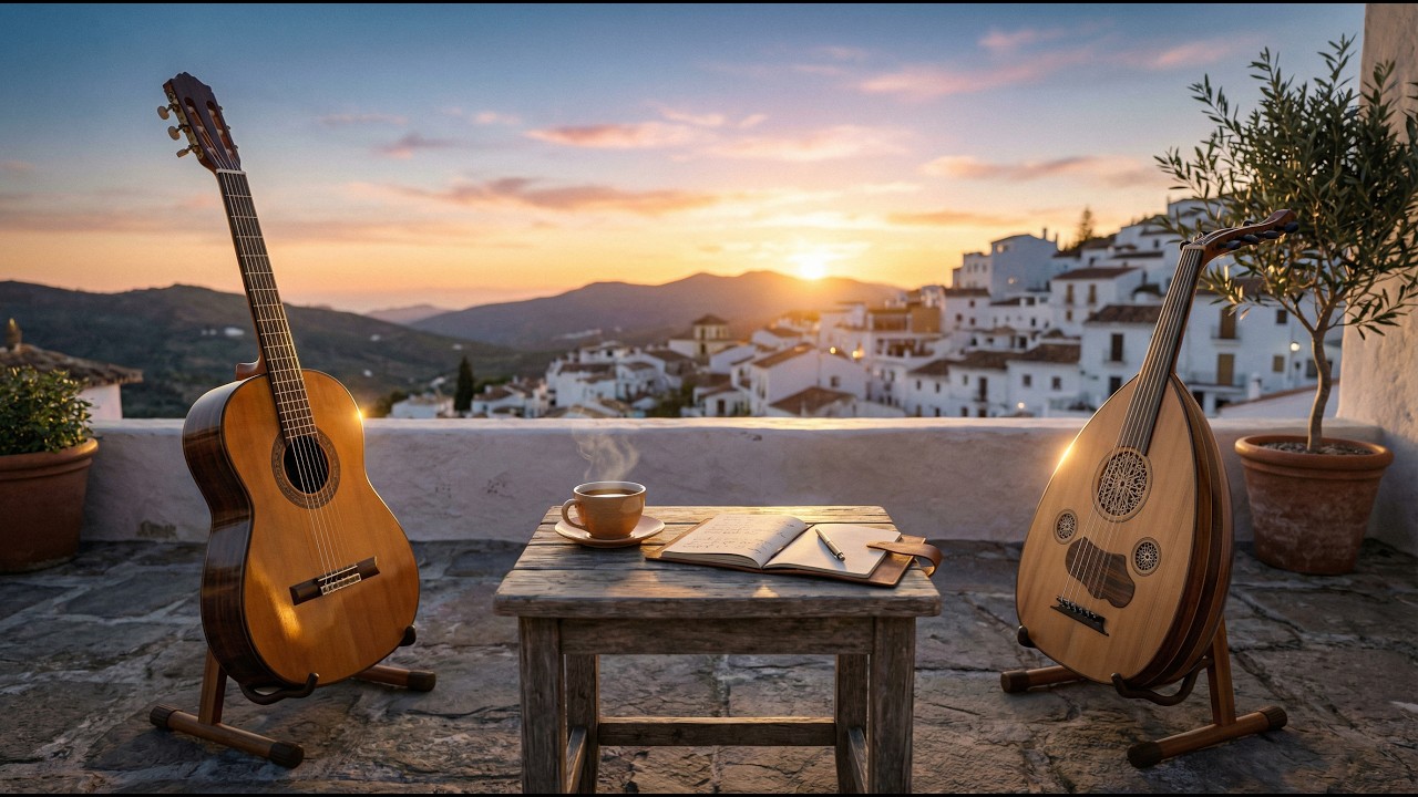Andalusian Sunset Study | Calm Oud & Flamenco Focus Music