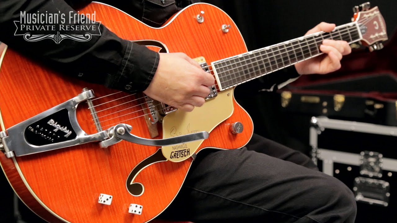 Gretsch Guitars G6120SSL Brian Setzer Electric Guitar, Orange Tiger