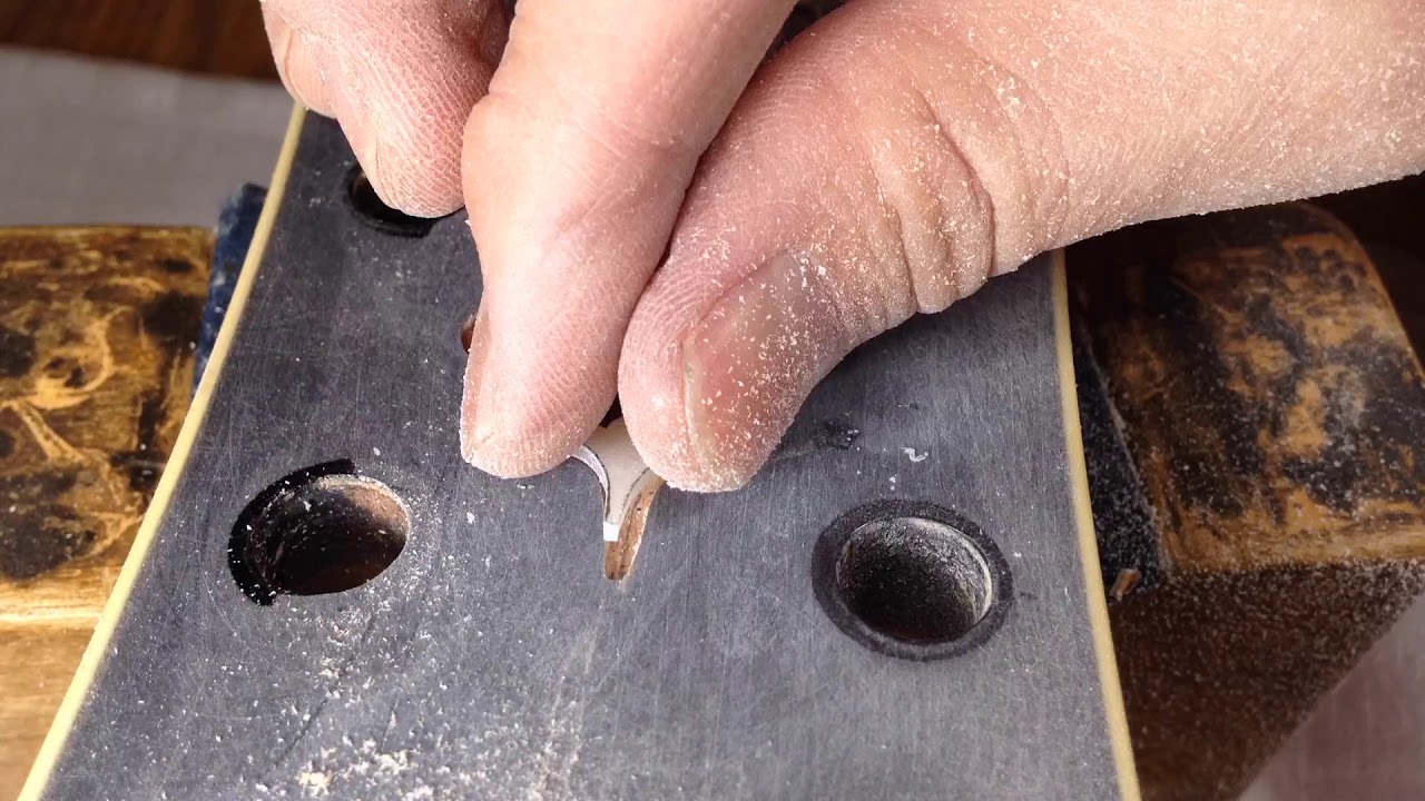 INLAY,Fill the shells./インレイ,貝の埋め作業〜研磨