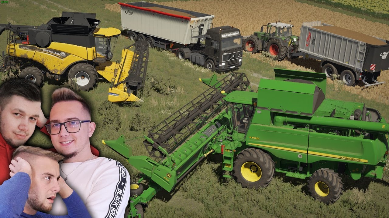Wesołe Żniwa 😂 Kosimy Jęczmień & Rzepak 🔥 FS22 