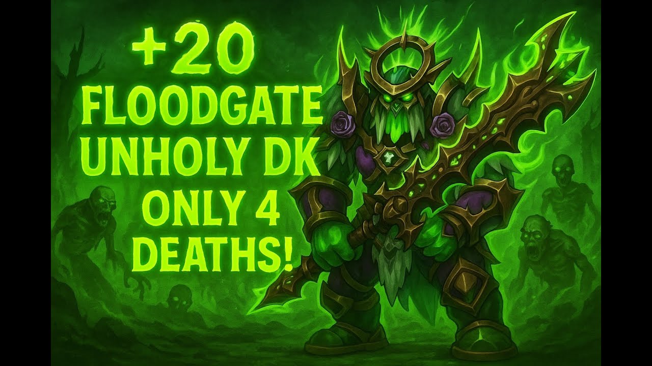 +20 Floodgate Unholy DK POV | TWW Season 2 M+ 11.1.7