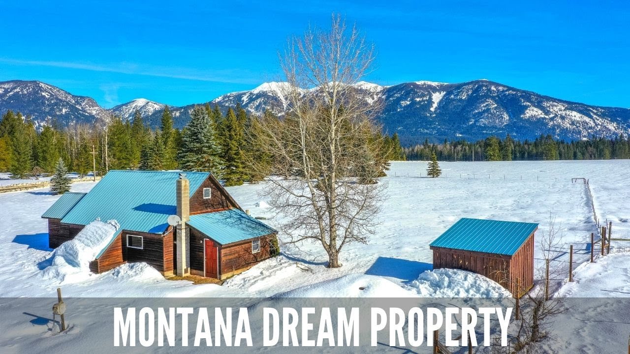 Montana Dream Property For Sale - 360 Degree Mountain Views, Privacy, 80 Acres, Large Barn, Pond...