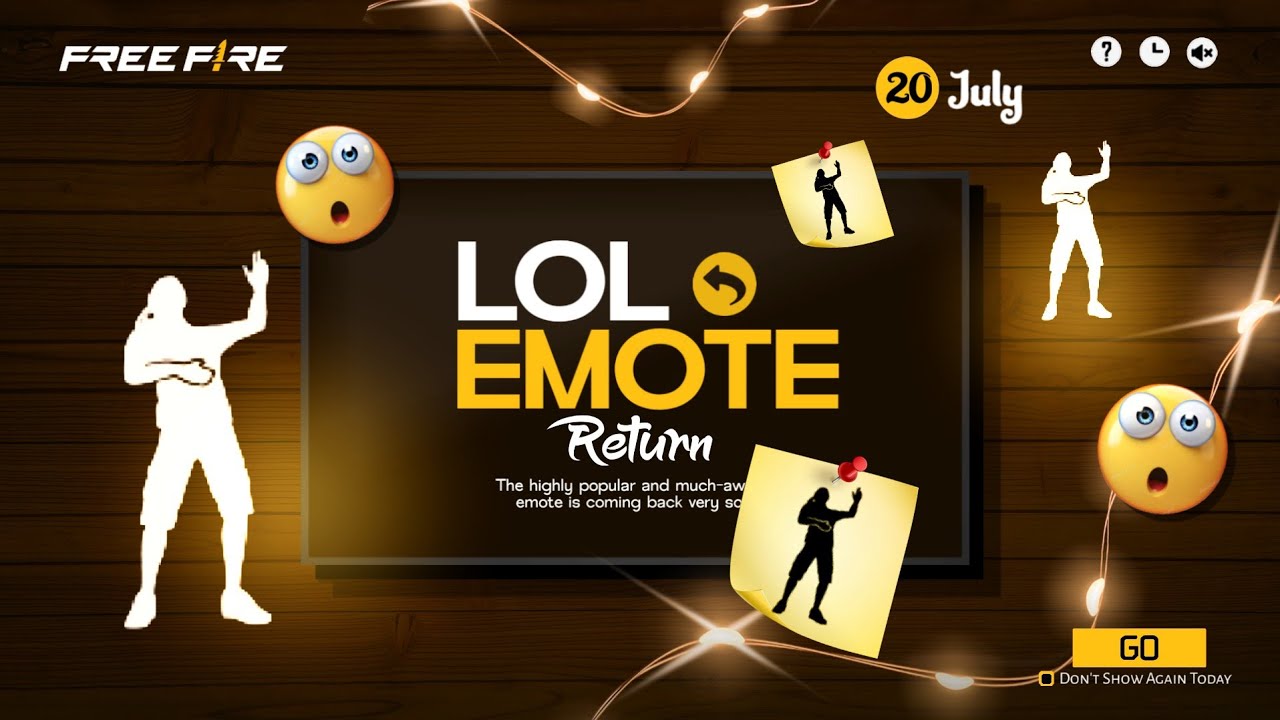 Lol Emote Return Confirm Date Free Fire | New Event Free Fire Bangladesh Server |Free Fire New Event