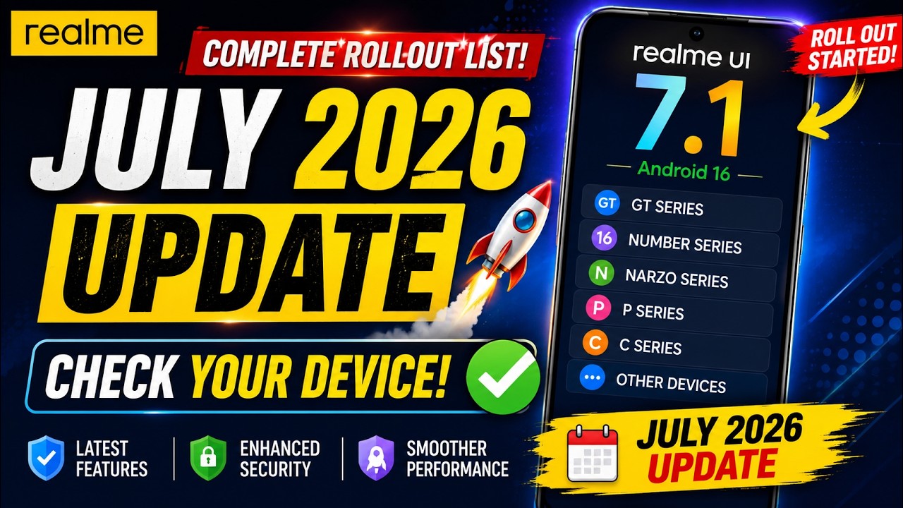 Realme July 2026 Update 🔥 Complete Rollout List | Check Your Device!
