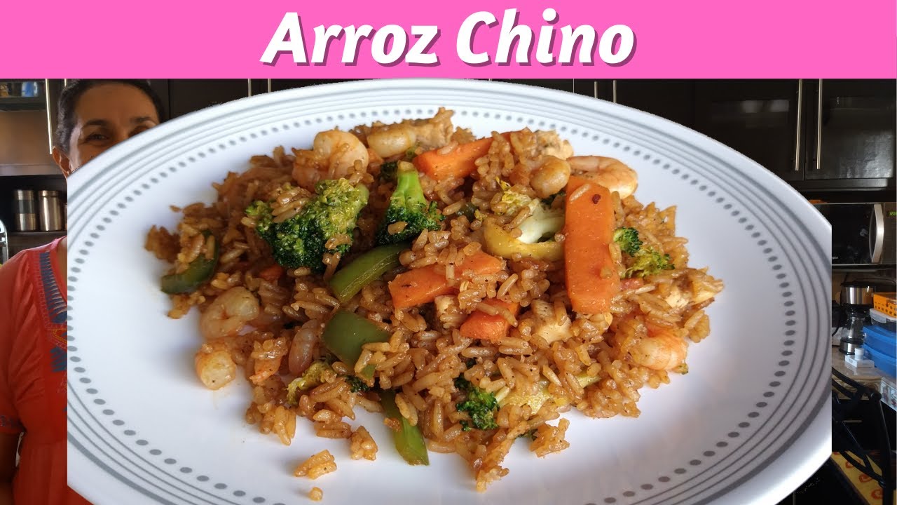 ARROZ CHINO CON  POLLO, CAMARÓN Y VERDURAS
