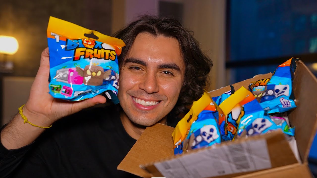 ABRINDO PACOTES DE BLOX FRUITS por 1 HORA!