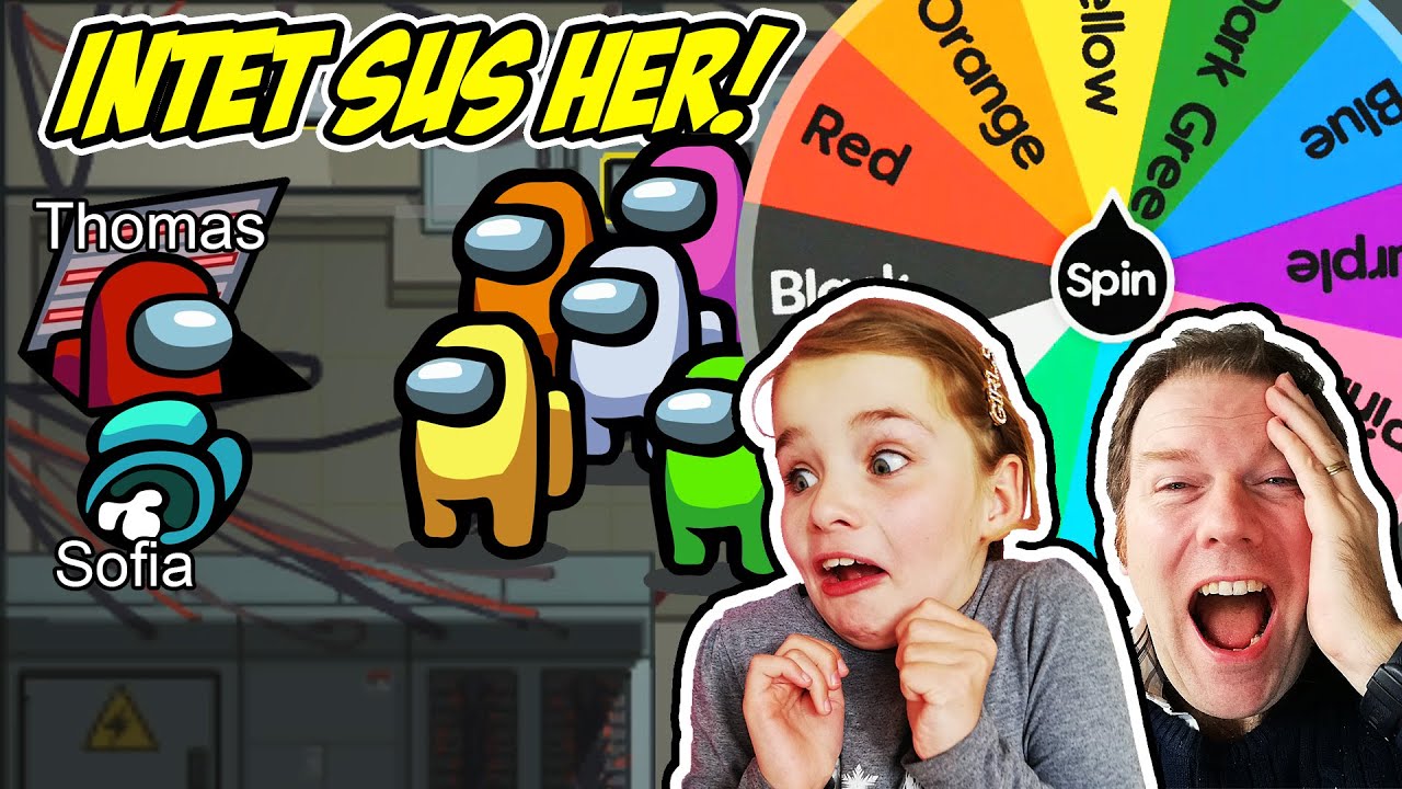 AMONG US.. Vi spiller med FARVEHJUL🔪Dræber SOFIA foran ALLE & prøver at lyve mig fra det (FAIL) 😂