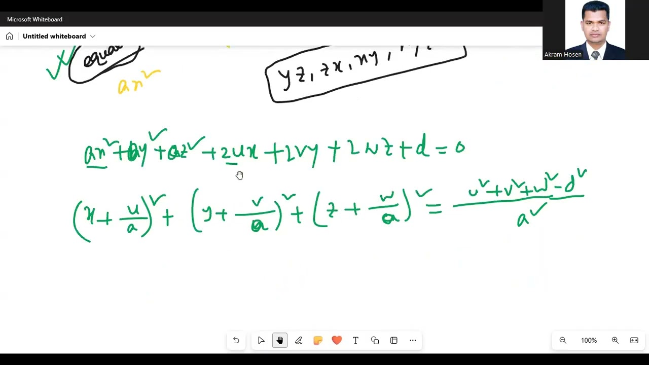 Equation of sphere