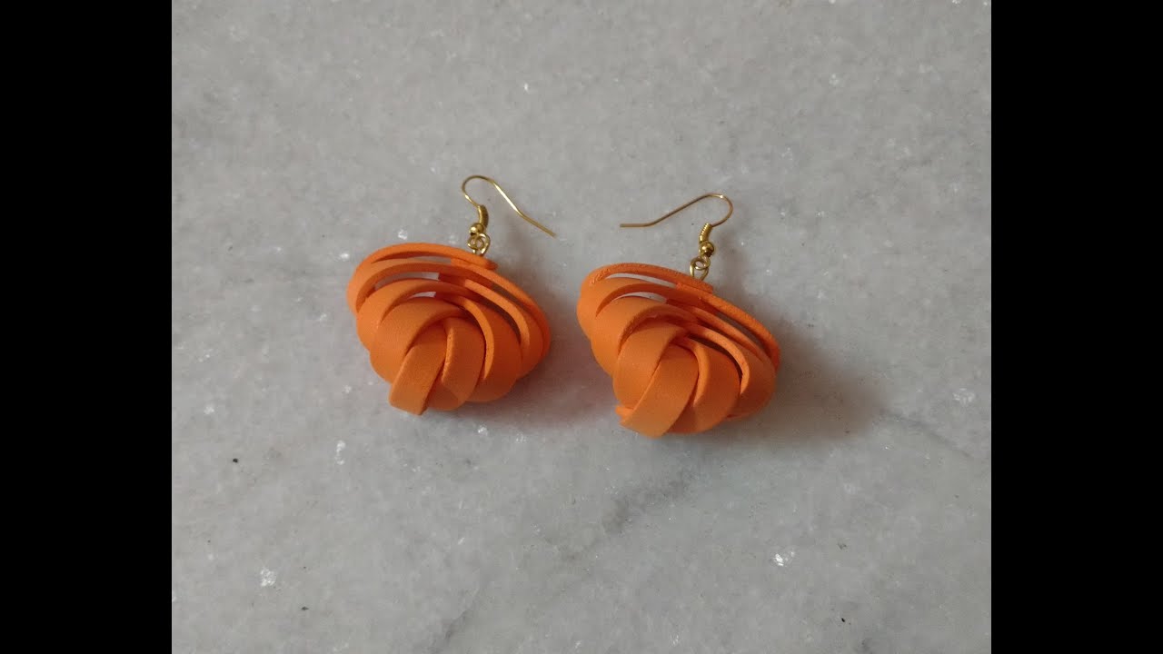 how to make foam sheet into a twisted type earrings