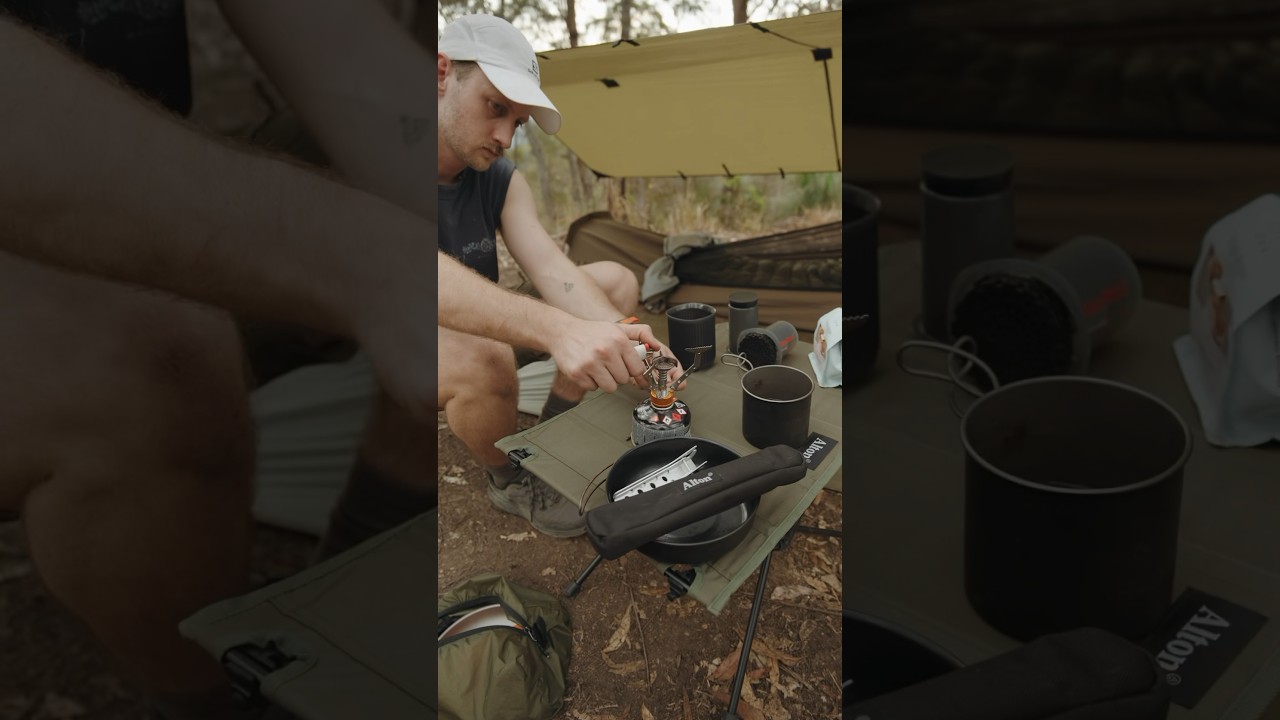 Coffee First, Adventure Second ☕️ #campingaustralia #bushcraft #campgear #campcooking