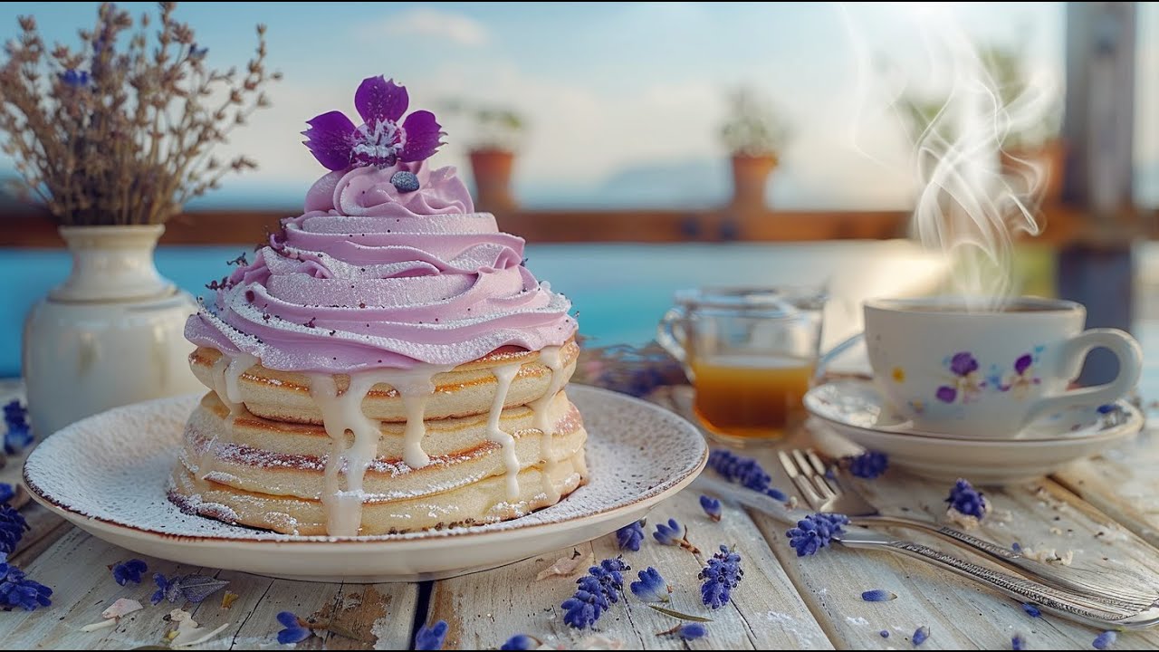 Sweet Morning Bossa Jazz 🌸Relaxing Caf&eacute; Music with Flowers & Pancakes for Study, Work & Background